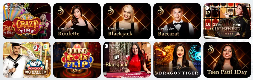 Juegos de casino en vivo ICECASINO