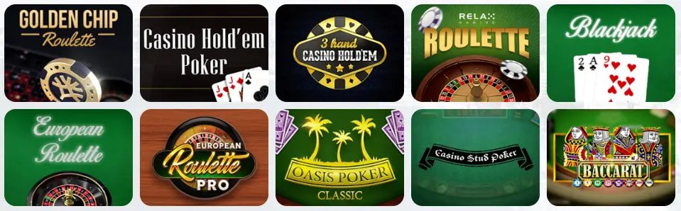 Juegos de mesa en ICECASINO
