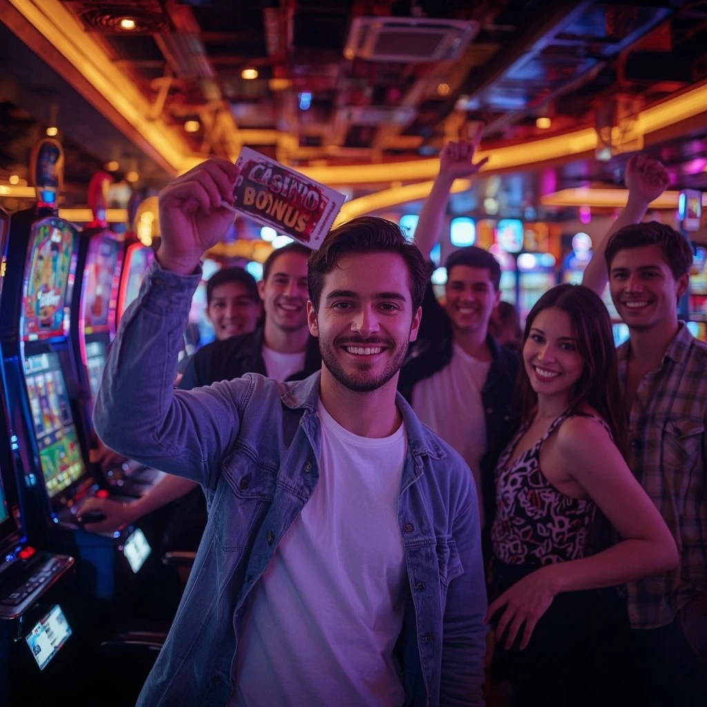 una persona con un bono de casino ICECASINO